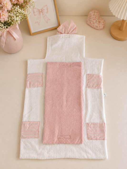 Matelas à langer nomade avec son noeud rembourré 🌸