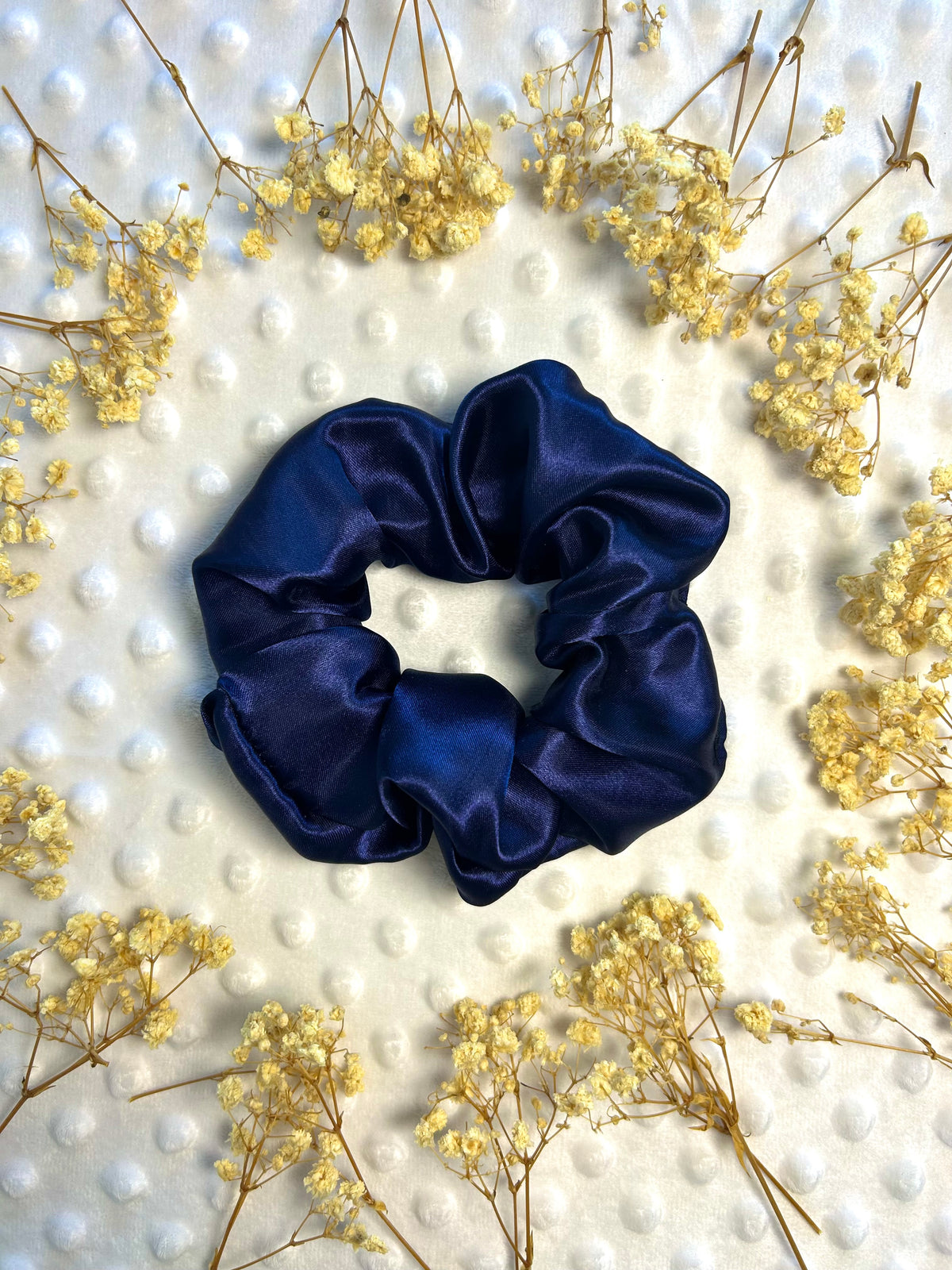 Grand chouchou en satin - Midnight Blue