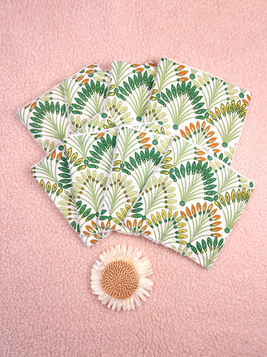 Lingettes lavables plantes - lot de 8 lingettes