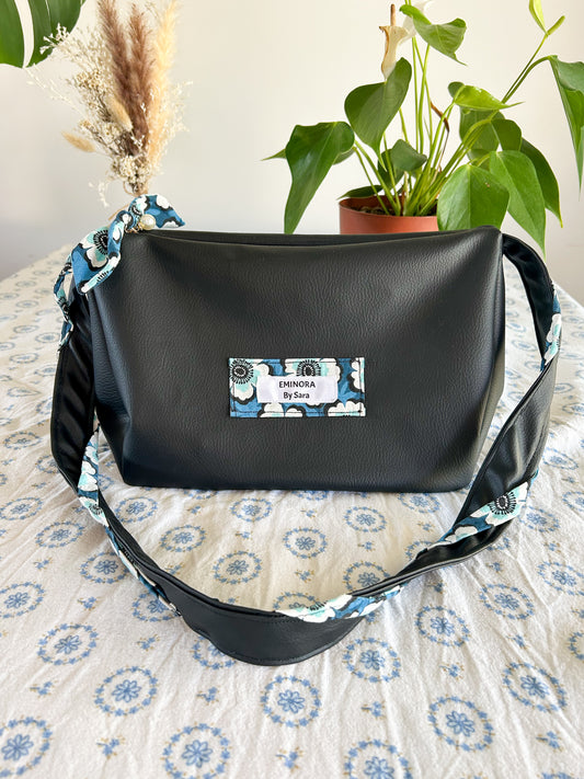 Sac bandoulière & portefeuille “Midnight Blossom” 🪻