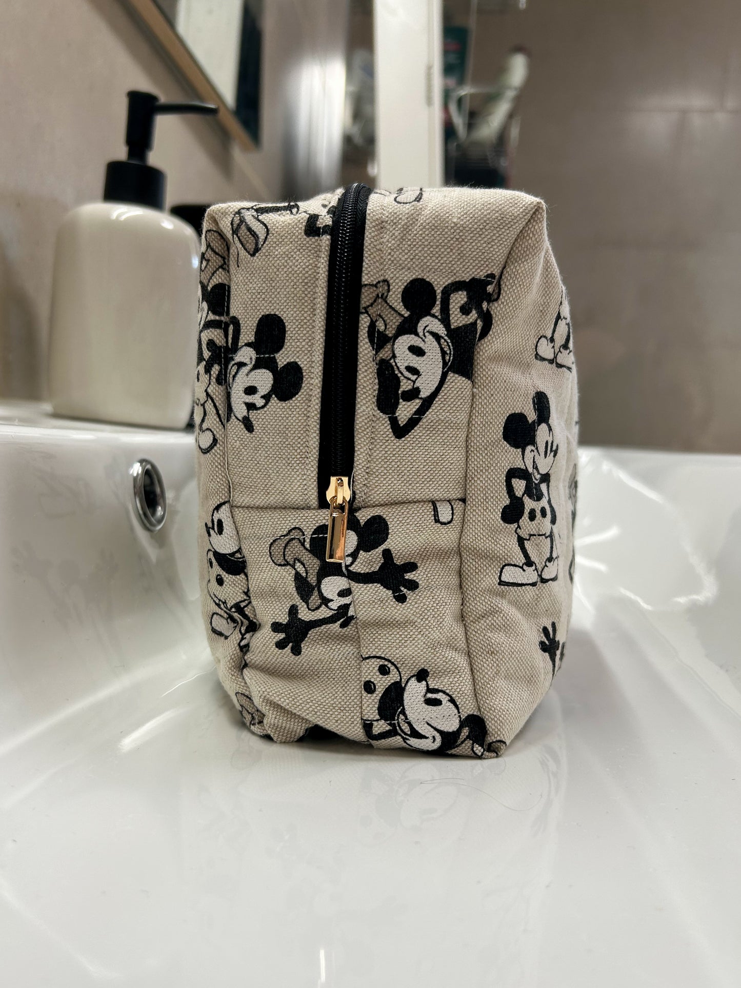 Trousse de toilette XXL matelassée - old Mickey