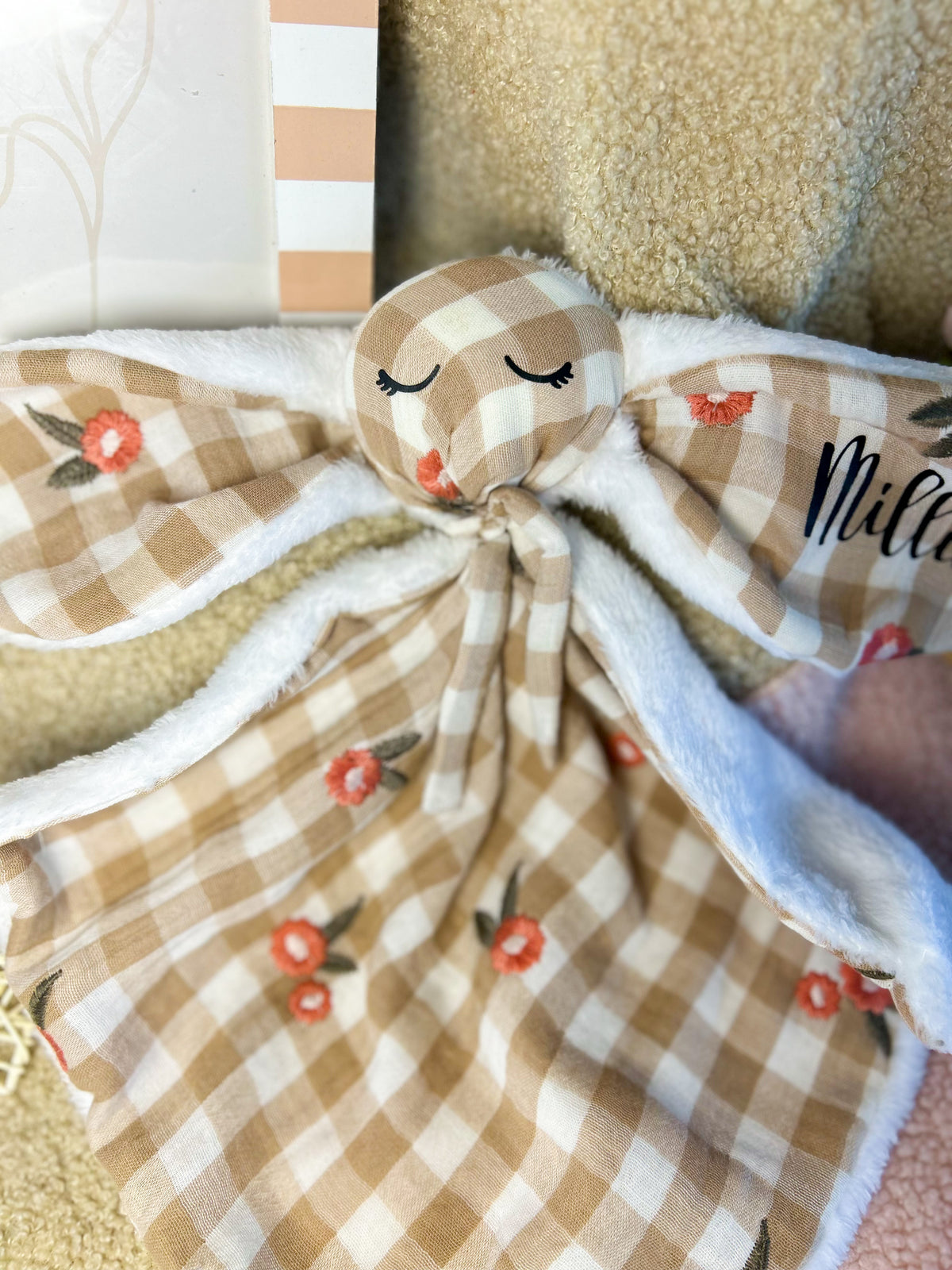 Doudou lapin -Billie- personnalisable