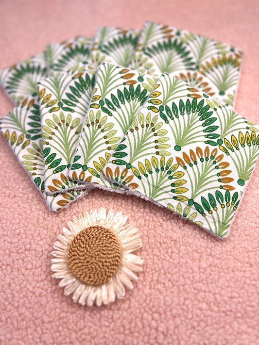 Lingettes lavables plantes - lot de 8 lingettes