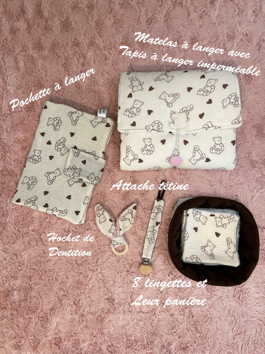 Kit Naissance Complet & Personnalisable — Collection Ourson Câlin