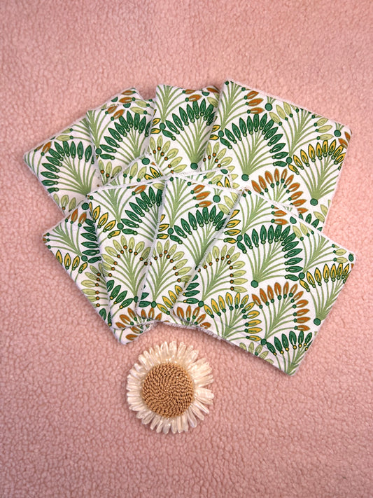 Lingettes lavables plantes - lot de 8 lingettes