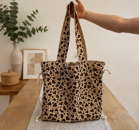 Sac XXL entièrement réversible - Léopard