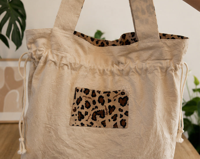 Sac XXL entièrement réversible - Léopard