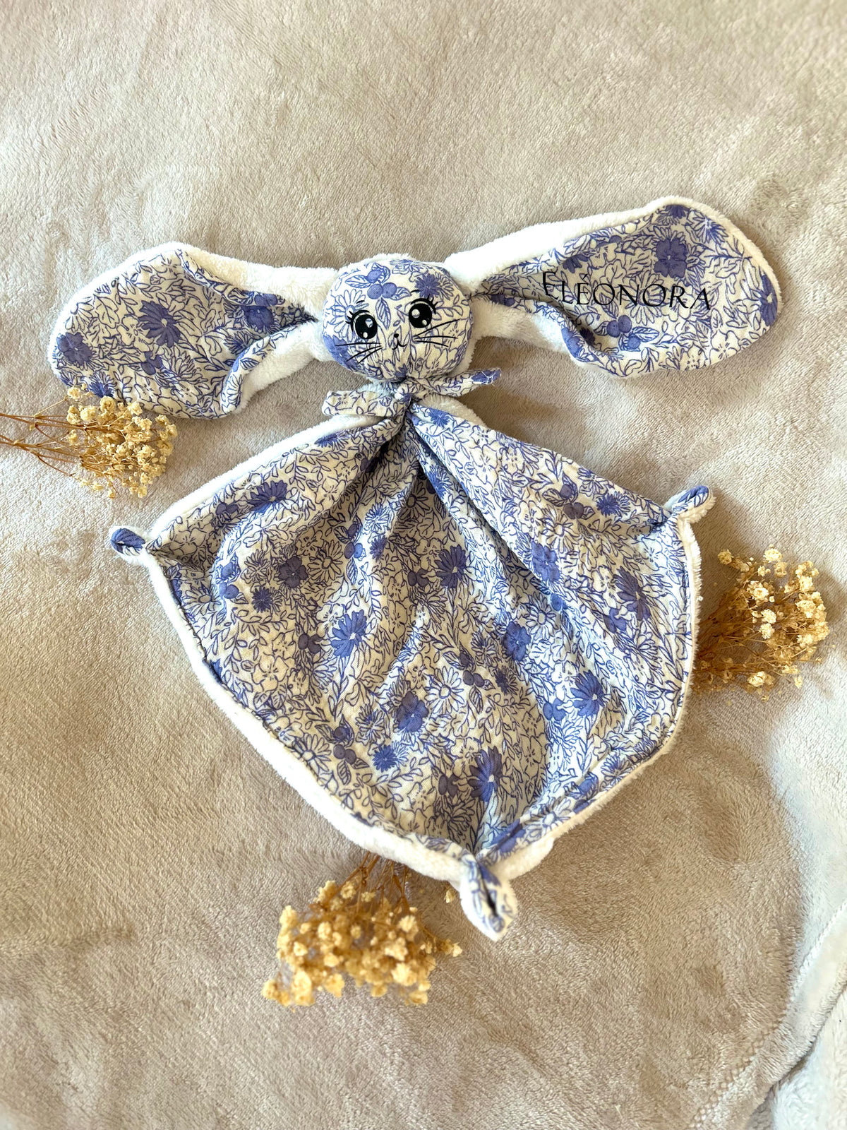 Doudou lapin personnalisable