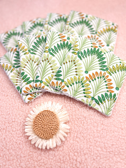Lingettes lavables plantes - lot de 8 lingettes