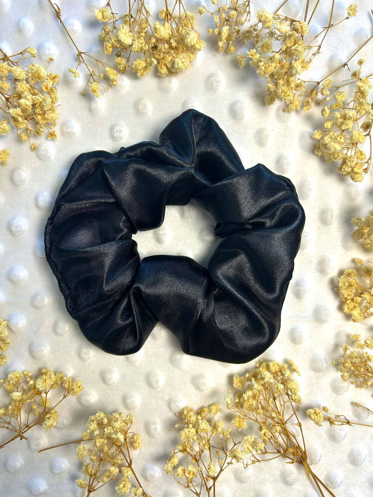 Grand chouchou en satin - Noir