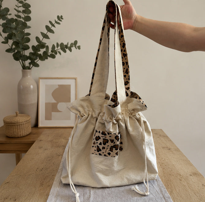 Sac XXL entièrement réversible - Léopard