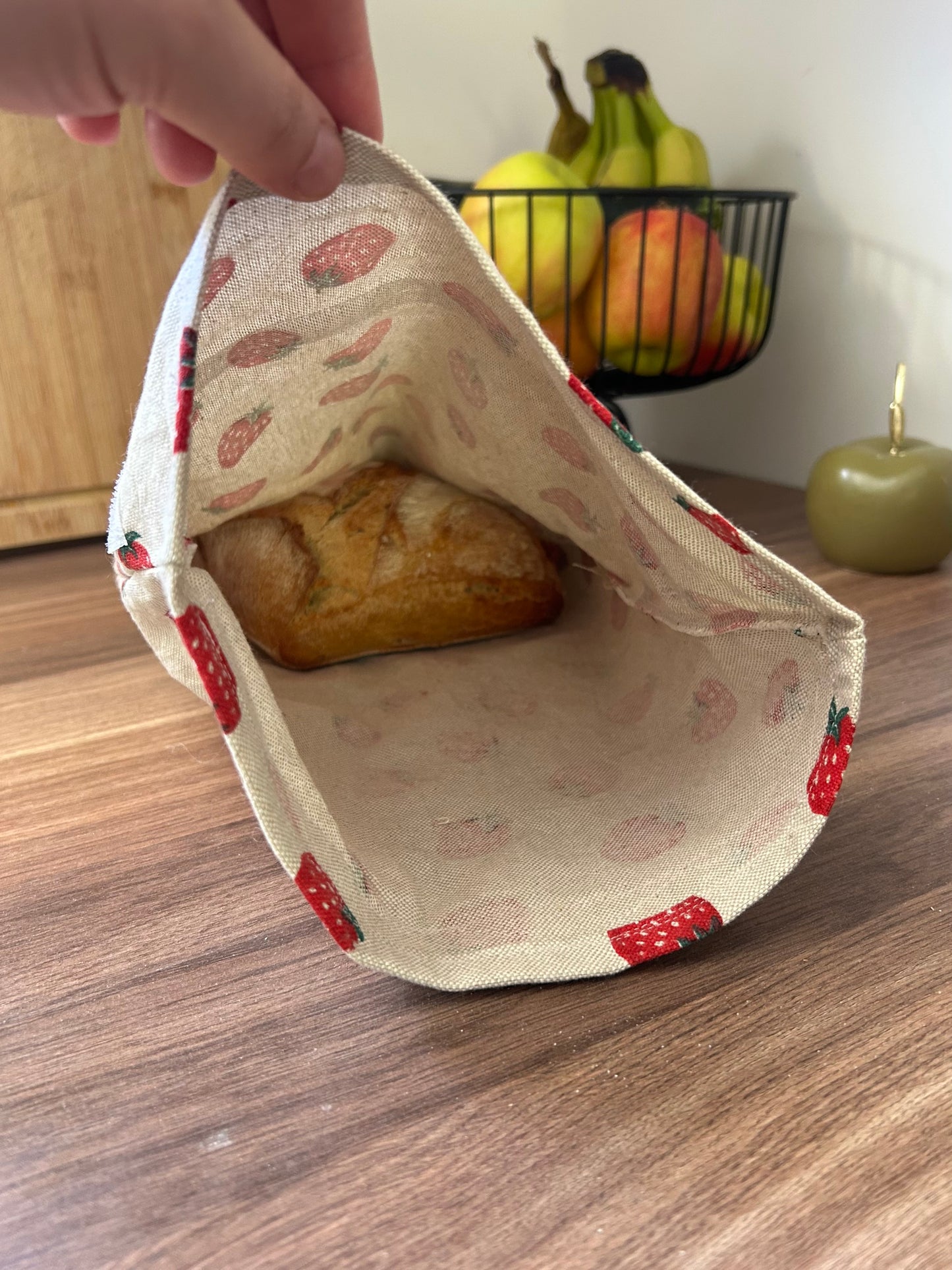 Sac à pain en lin-coton personnalisable